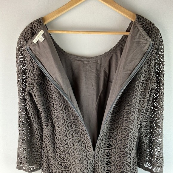 Garnet Hill women’s lace crochet overlay dress size 2 lined - Picture 5 of 7